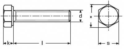 M4x10 polyamid Sechskantschrauben Mit Gewinde bis Kopf DIN 933