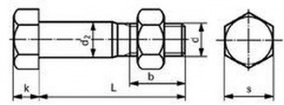 M12x50 5.6 FEUERVERZINKT Sechskant-Passschrauben fur Stahlkonstruktionen DIN 7968