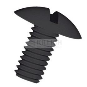 KUNSTSTOFF M6x10 black polyamid Flachkopfschrauben mit Schlitz