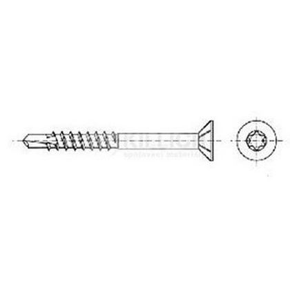 4.0x60 GELB VERZINKT Spanplattenschrauben, Senkkopf, Bohrspitze TORX 20 frasrippen AAEBK