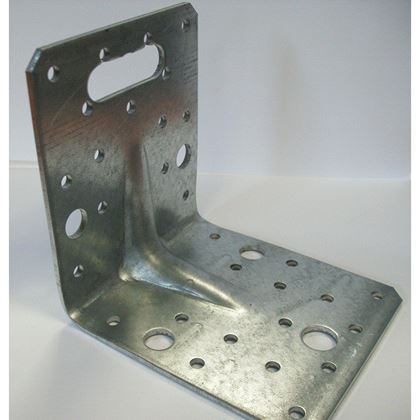 90x105x105 Winkelverbinder mit rippe, Hitze verzinkt BV/Ú 05-23/Z/40x13