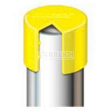 60.3mm kappe für rohr ohne entlüftungsbohrung GELB LDPE
