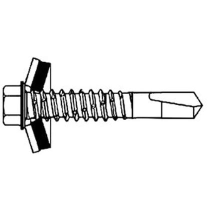 5.5x33 VERZINKT Sechskantbohrschrauben mit bund 16 E-VS BOHR