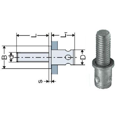 M8x15 Blindnietmutter, Senkkopf, Rundschaft, offen 3.0-5.0 24 211 82.153