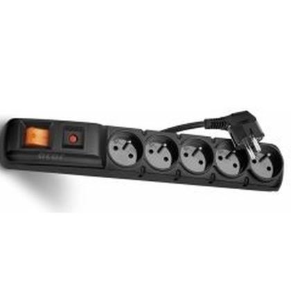 Steckdosenleiste weiß 1,5m, 5 Steckdosen, Überspannungsschutz P53871