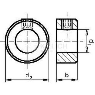 30x63x22 BLANK Stellringe, leichte Reihe DIN 703/914
