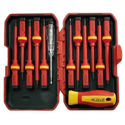 Elektrikerschraubendreher-Set mit austauschbaren Griffen, 13-teilig