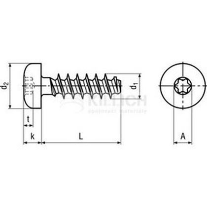 3.0x8 VERZINKT PT-Schrauben Linsenkopf mit Innensechsrund TORX WN1452/BN13265