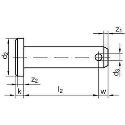 8h11x45x48.5 A2 EDHELSTAHL Bolzen mit Kopf 2H13 ISO 2341 B DIN 1444 B