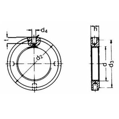 M12x1.5 14H rundmuttern mit Löchern DIN 1816