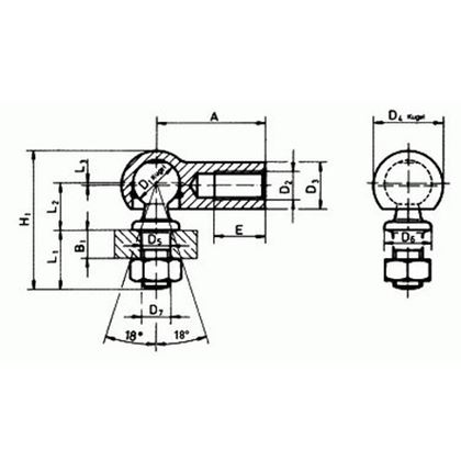 M8 axialgelenke VERZINKT DIN 71802