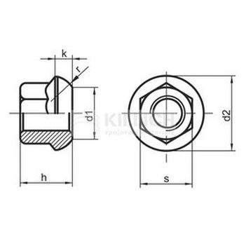 22x1.5 ZINC /10/ radmuttern DIN 74361A