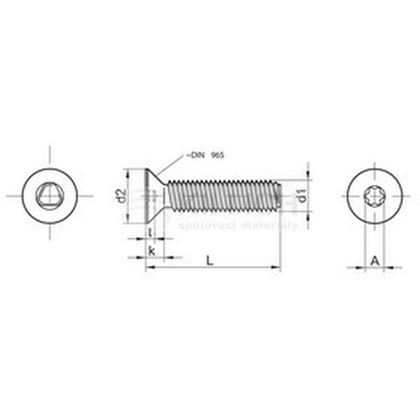 M3x12 VERZINKT Gewindefurchende Schrauben mit Senkkopf TORX 10 DIN 7500M