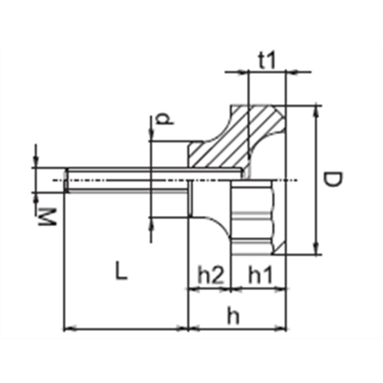 M12x40 Verstellbare Füße ohne Gelenk JJZ 50