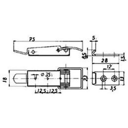 Hebelverschluss A-75mm, B-18mm A2 EDELSTAHL