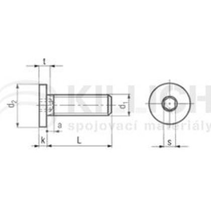 M5x20 SCHWARZ 10.9 Zylinderschrauben mit Innensechskant und extrem niedrigem Kopf BN 1206