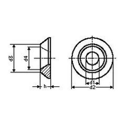 8.4x25 VERZINKT Scheiben für Senkschraube 90° BN 1277