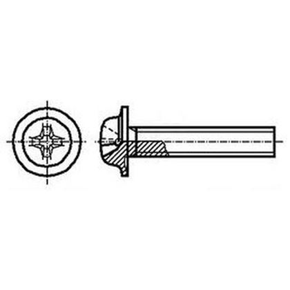 M5x20 VERZINKT Lisenkopfschrauben mit Bund und Kreuzschlitz BN 4825