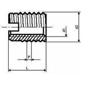 M4xM6.5x0.75x8 GELB VERZINKT Gewindeeinsätze ENSAT 302