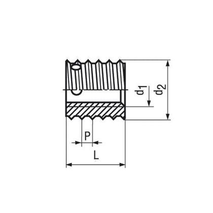 Gewindeeinsatz M8x12x1,5 x14 GELB ZINK-TYP BAN