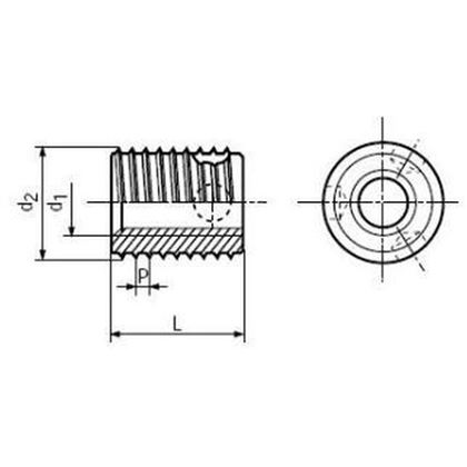 M4x6.5x6 Gewinde-Einsätze selbstschneidend, BN 4874
