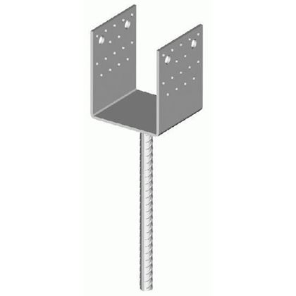 Stützenfüße 120x120 BLUE ZINC form U