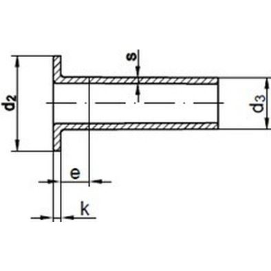4x15 Cu Hohlniet, flachkopf 2381.70