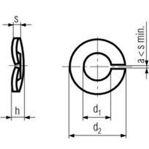 M27 d. 27.5x43x4 FUERVERZINKT Federringe DIN 128A