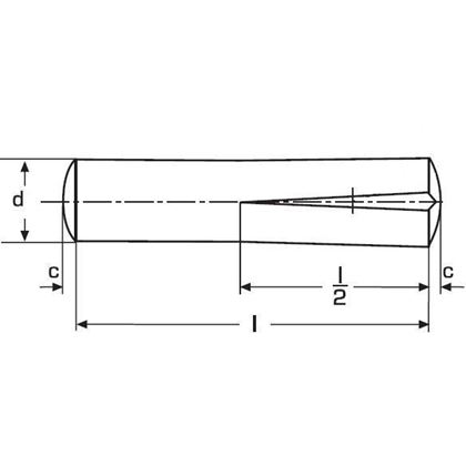 2x10 Passkerbstifte DIN 1472
