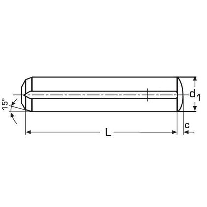 5x16 Zylinderkerbstifte DIN 1473