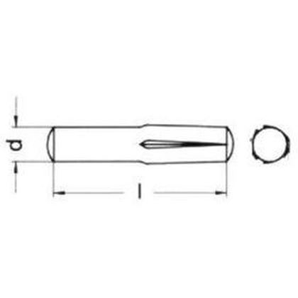 4x12 Steckkerbstifte DIN 1474