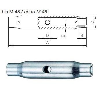 Spannschloßmutter M16 A4 EDELSTAHL DIN 1478