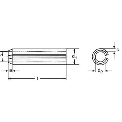 4x30 BLANK Spannhulsen, schwer DIN 1481 ISO 8752