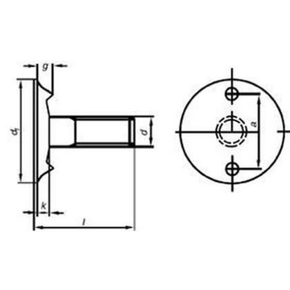 Tellerschrauben M10x40 DIN 15237 stahl 3.6