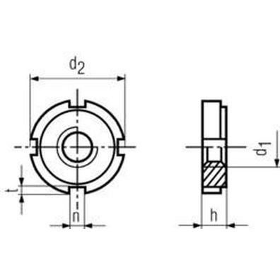 M70x1.5 14H Nutmuttern DIN 1804