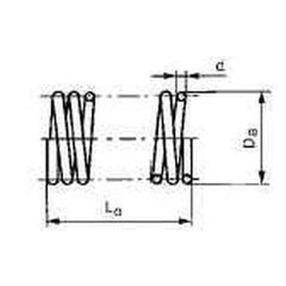 1.5x14x60 VERZINKT Druckfeder DIN 2095