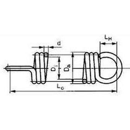 0.8x6.7x35 VERZINKT Zugfeder DIN 2097