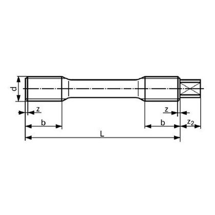 M39x280 FUERVERZINKT 8.8 Gewindebolzen DIN 2510-L