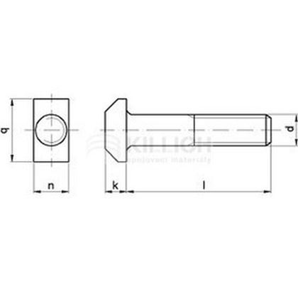 M10x30 BLANK 4.6 Hammerschrauben DIN 261