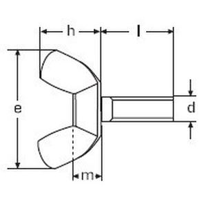 M6x20 VERZINKT Flugelschrauben DIN 316 AF