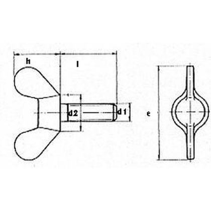 M6x20 Flügelschrauben BC 32