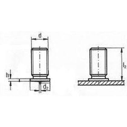 M5x20 Al Schweissboltzen mit Aussengewinde DIN 32501 ISO 13918