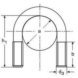 M12/90 VERZINKT Rundstahlbügel 90x102 3.1/2"