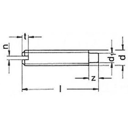 M5x16 BLANK 14H Gewindestifte mit Schlitz und Zapfen DIN 417