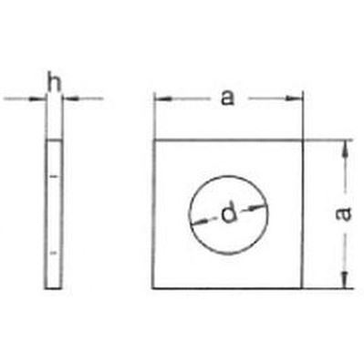 M20 d. 22x60x5 FUER VERZINKT Schieben, vierkant DIN 436