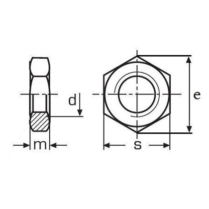 M24 FUER VERZINKT /4/ Sechskantmuttern, niedrig DIN 439B