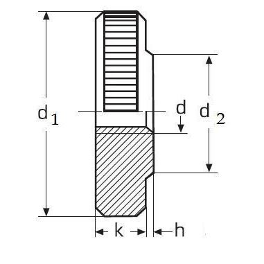 M4 VERZINKT /4/ Randelmuttern, niedrige Form DIN 467