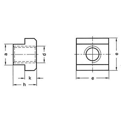 M8x10x15 BLANK /10/ T-Nutensteine DIN 508