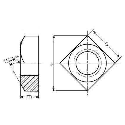M5 VERZINKT /4/ Vierkantmuttern DIN 557