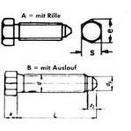 M8x25 8.8 VERZINKT Sechskantschrauben mit Ansatzspitze DIN 564B